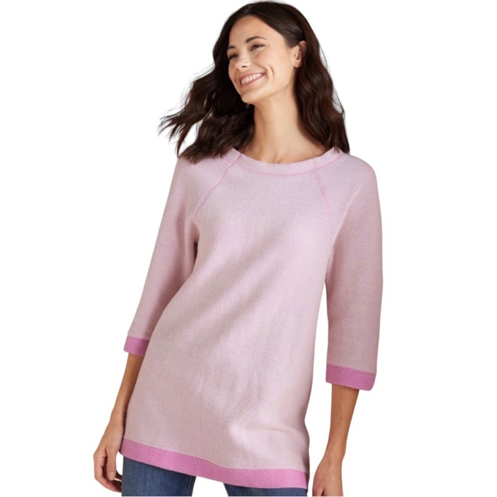soft surroundings sweater tide pool tunic crocus heather pink NWT womens size 1x
